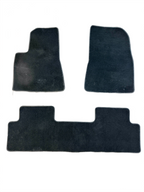 2017-2023 Tesla Model 3 Full Set of 3 Black Cloth Floor Mats, Front & Rear