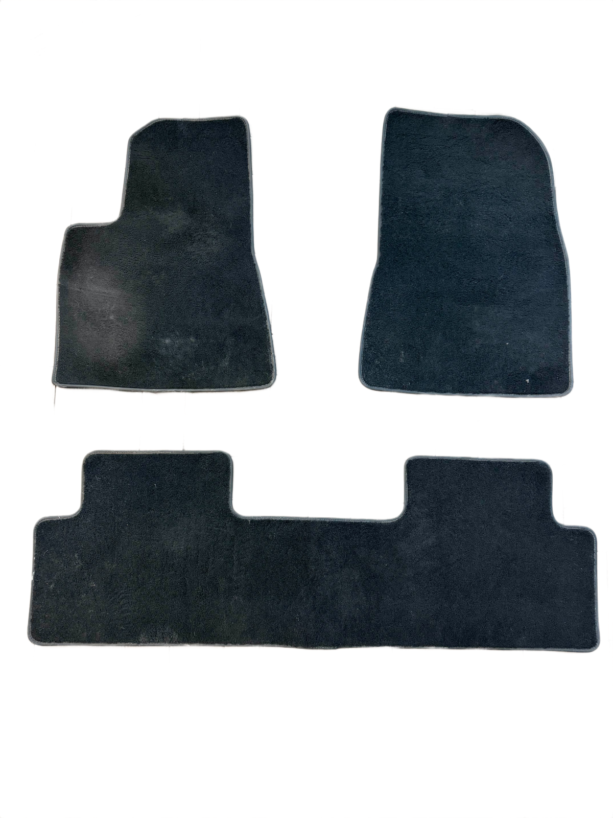 2017-2023 Tesla Model 3 Full Set of 3 Black Cloth Floor Mats, Front & Rear