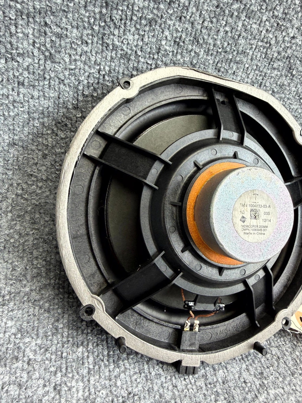 12-20 TESLA MODEL S FRONT LEFT / RIGHT DOOR AUDIO SOUND SPEAKER OEM 1004833-03-A