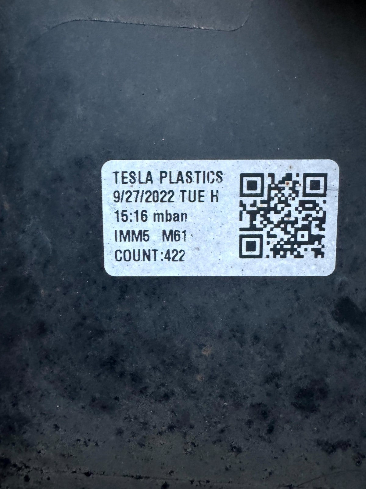 2017-2023 TESLA MODEL 3 REAR BUMPER UNDERBODY LOWER BOARD COVER OEM, 113541000A