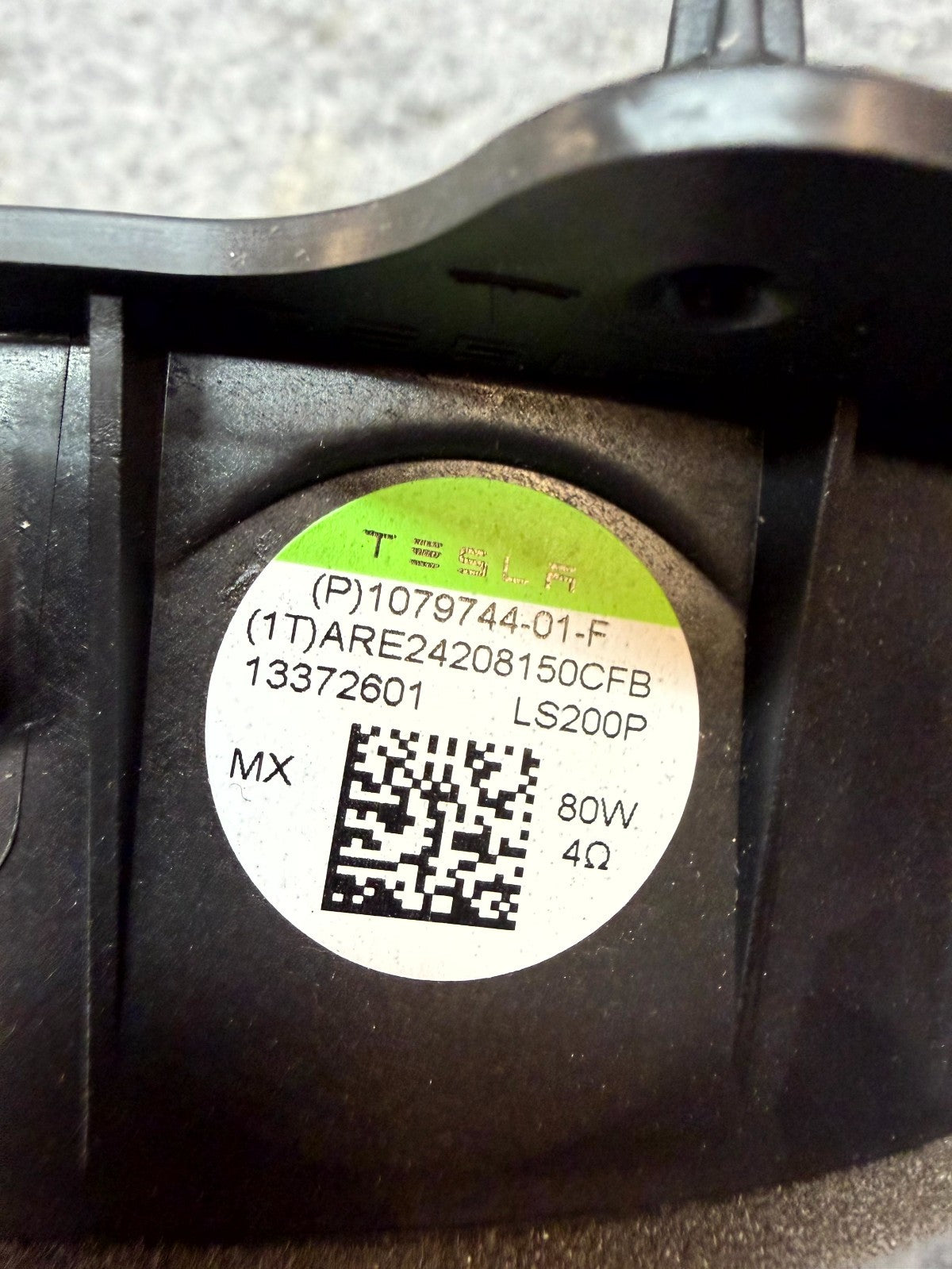 2020-2024 TESLA MODEL Y FRONT RIGHT DOOR AUDIO SOUND SPEAKER OEM, 1079744-01-F