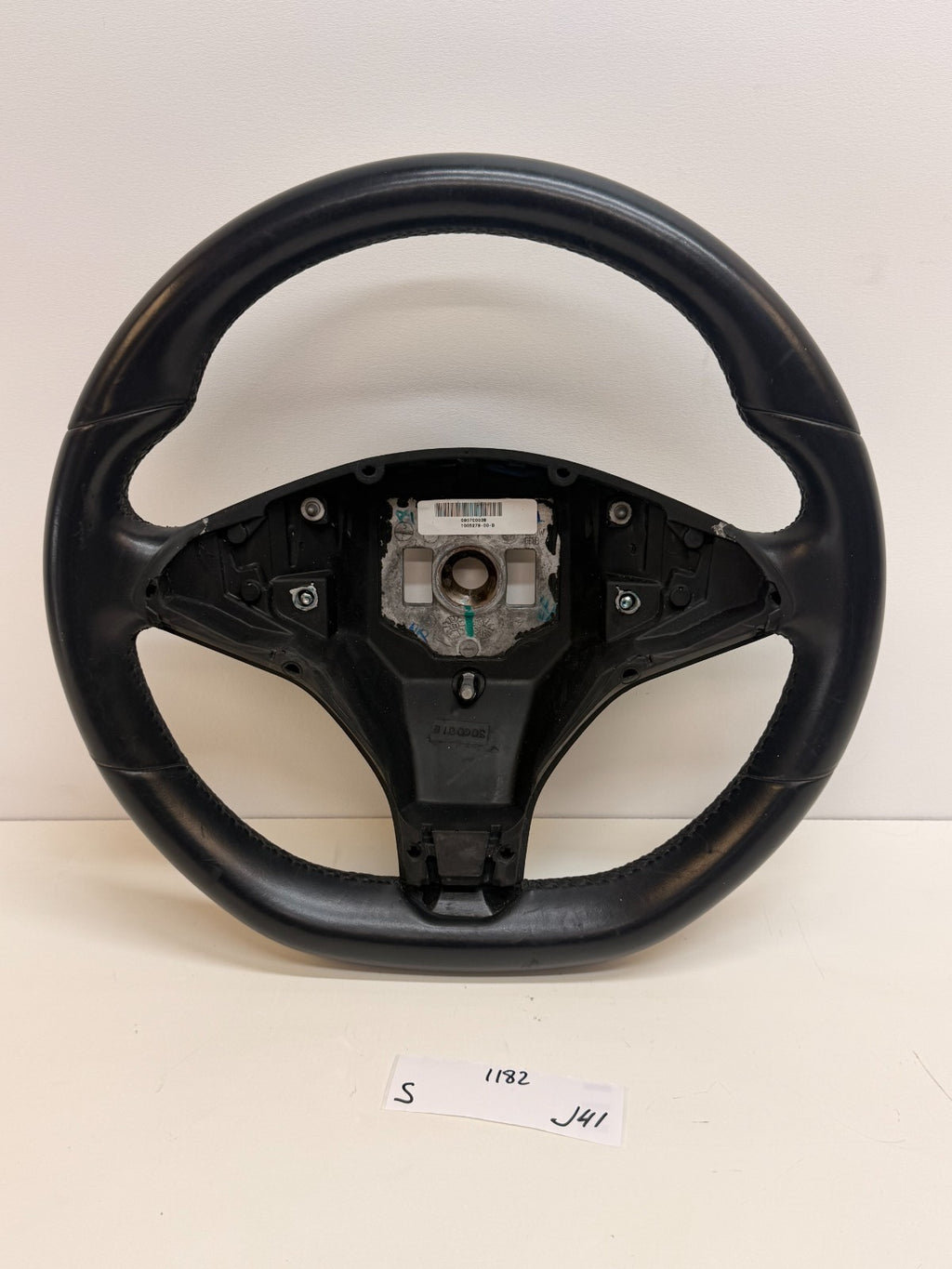 2012-2020 TESLA MODEL S LEATHER STEERING WHEEL ASSEMBLY 1005279-00-D
