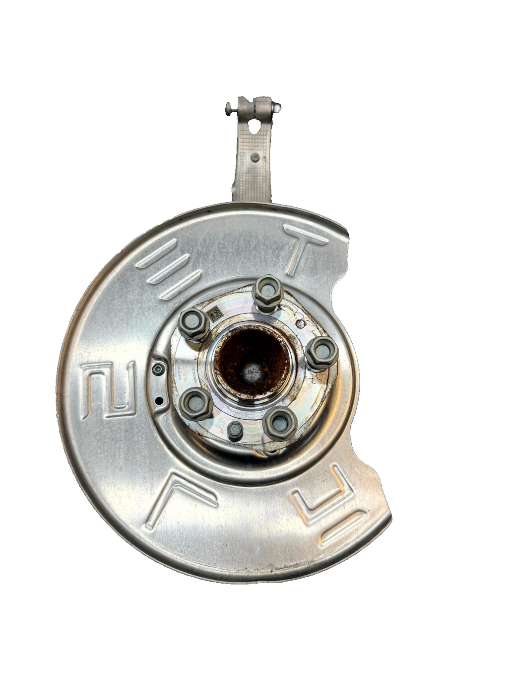 2020-2024 TESLA MODEL Y FRONT LEFT SPINDLE KNUCKLE HUB & SHIELD OEM,1188311-00-F