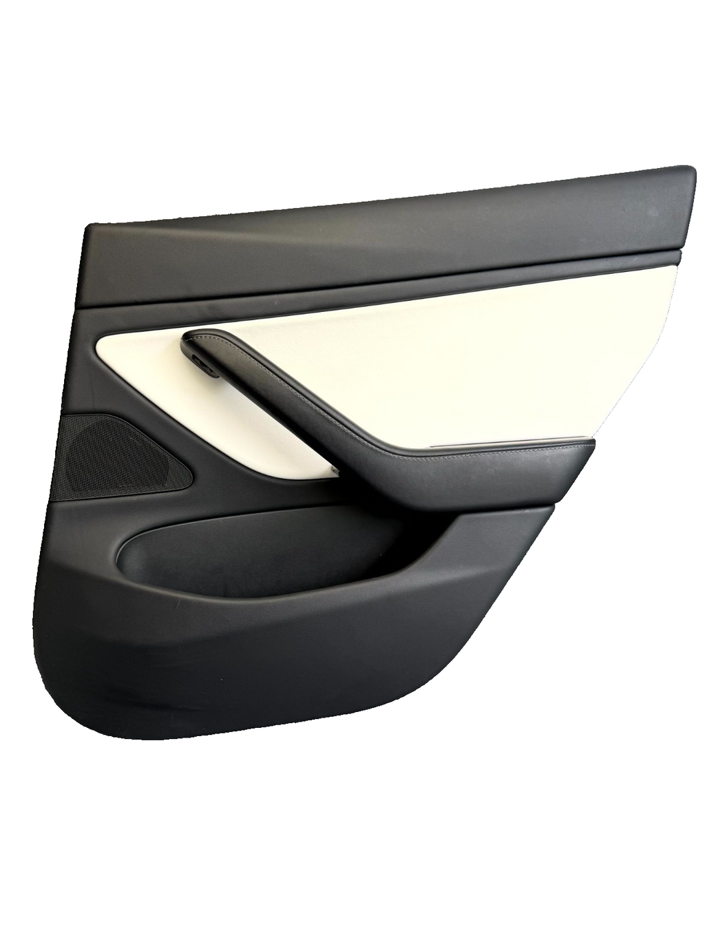 2017-2023 TESLA MODEL 3 REAR RIGHT SIDE DOOR TRIM PANEL BLACK OEM, 1105096-00-E