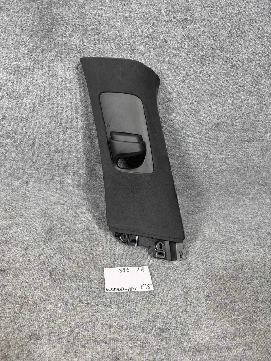 16-20 Tesla Model X Front Left Driver SIde B Pillar Trim Cover Panel Black OEM