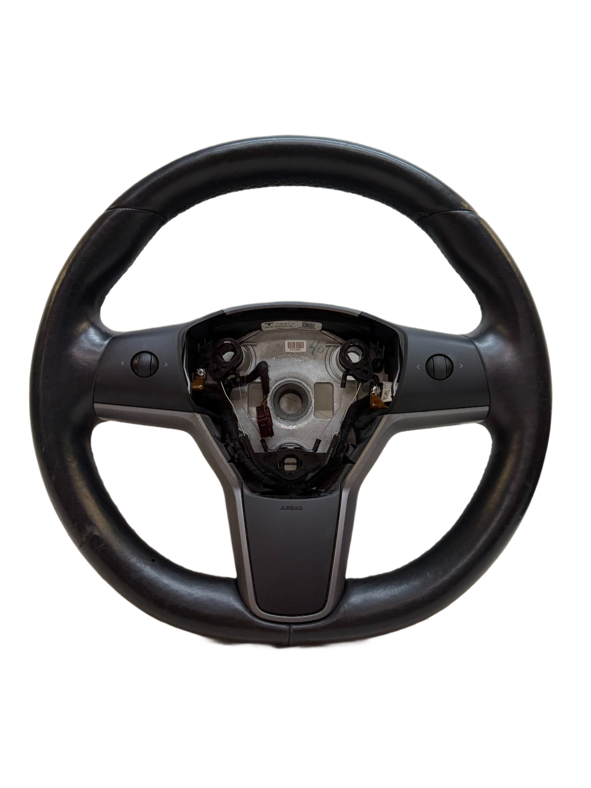 2017-23 Tesla Model 3 Y Steering Wheel Black Leather with Switches 1105324-00-J