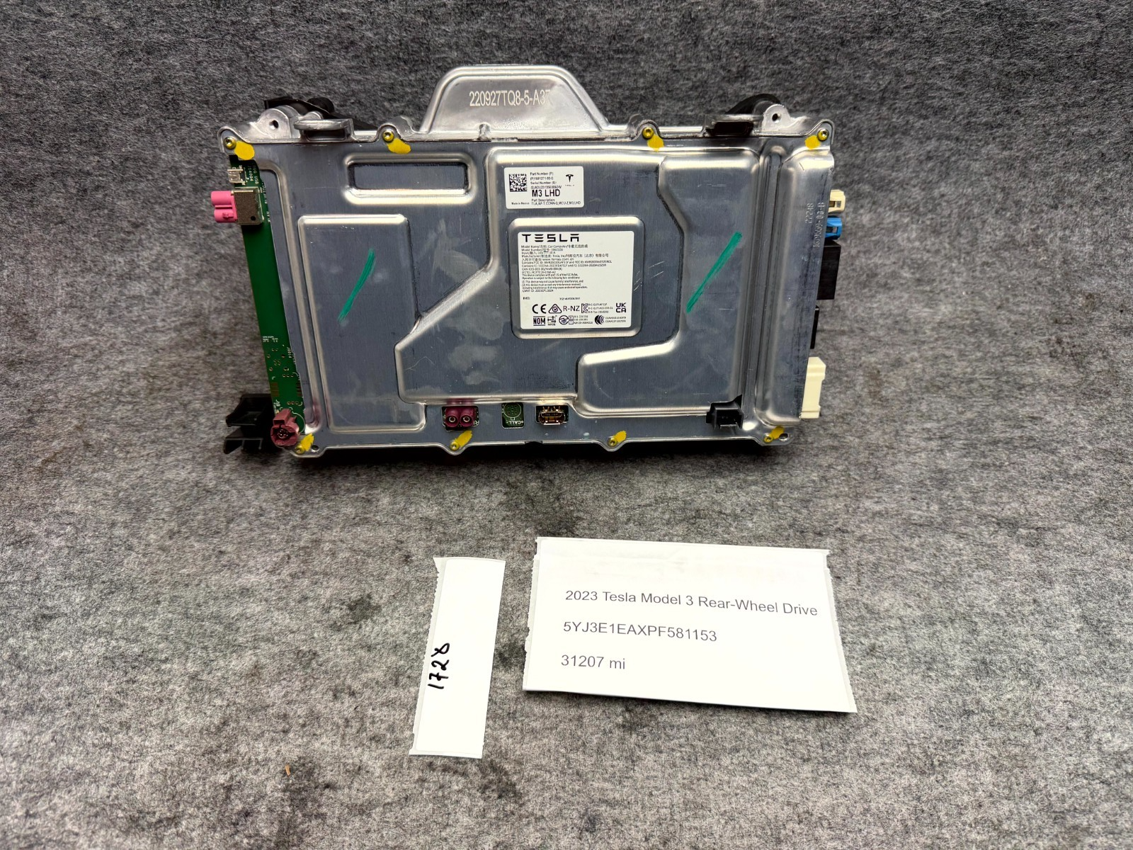♦️2017-2023 TESLA MODEL 3 MEDIA COMPUTER CONTROL MODULE AUTOPILOT OEM, 168127100
