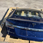 12-20 Tesla Model S Rear Trunk Lid Hatch Tail Lights Blue OEM