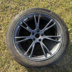 24-25 Tesla Model Y  19" Grey Gemini Rim Wheel Continental Tire W/OEM TPMS