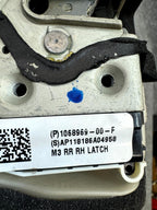 2017-2023 TESLA MODEL 3 RIGHT REAR DOOR LOCK LATCH ACTUATOR OEM, 1068969-00-F