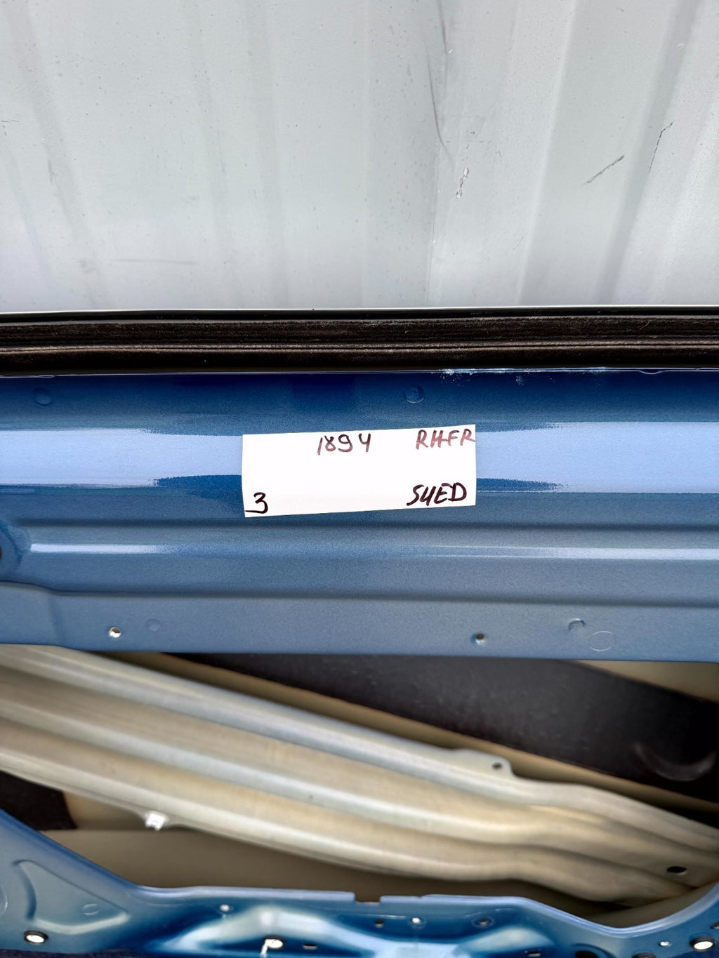 2017-2023 TESLA MODEL 3 FRONT RIGHT PASSENGER SIDE DOOR SHELL OEM, 1081420-E0-C