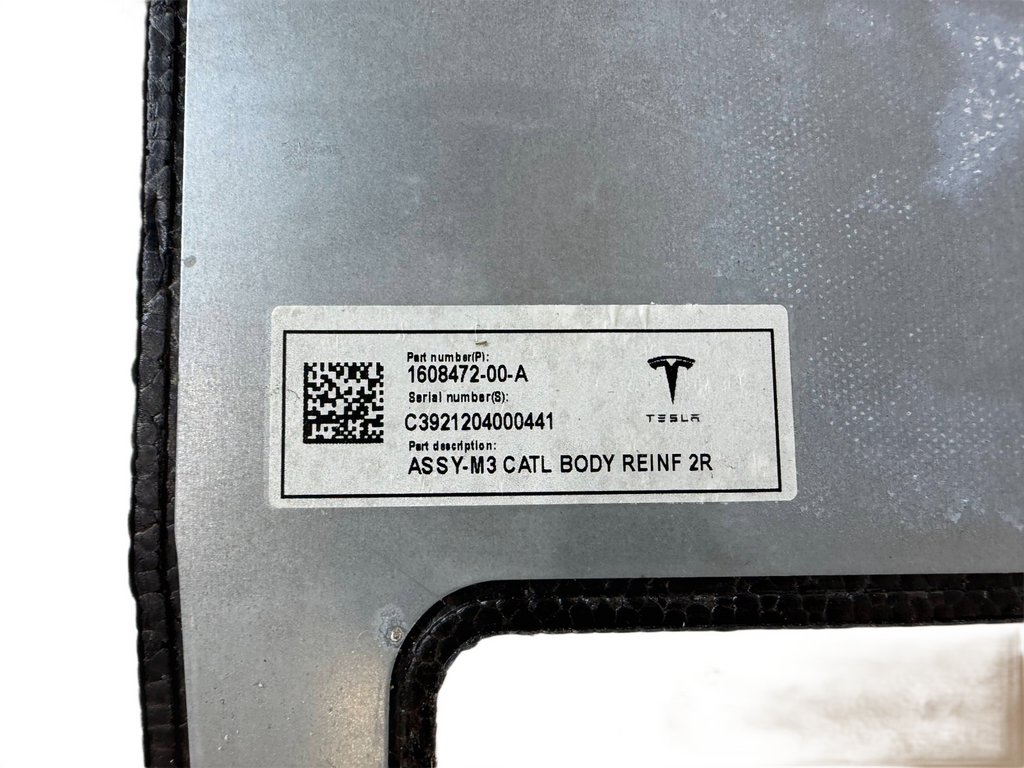 2017-2023 Tesla Model 3 Body Reinforcement Plate w/ Foam Assembly 1608472-00-A
