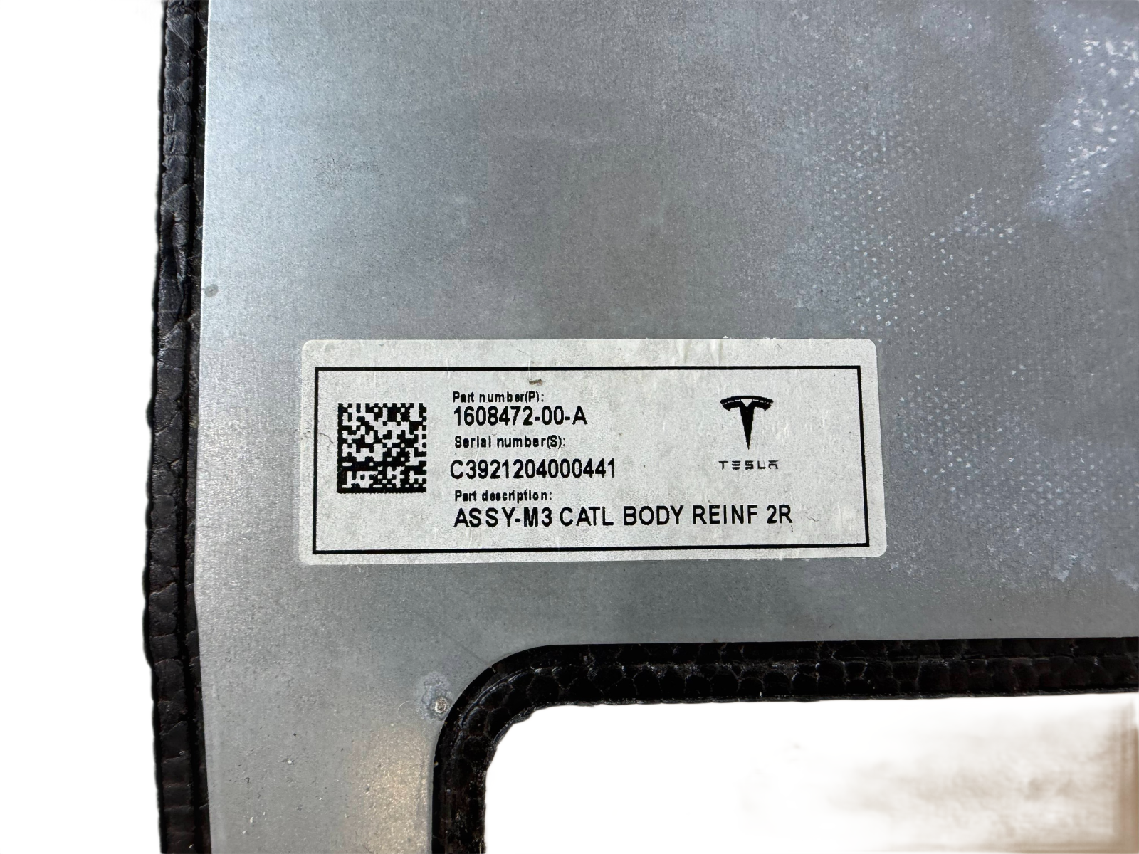 2017-2023 Tesla Model 3 Body Reinforcement Plate w/ Foam Assembly 1608472-00-A