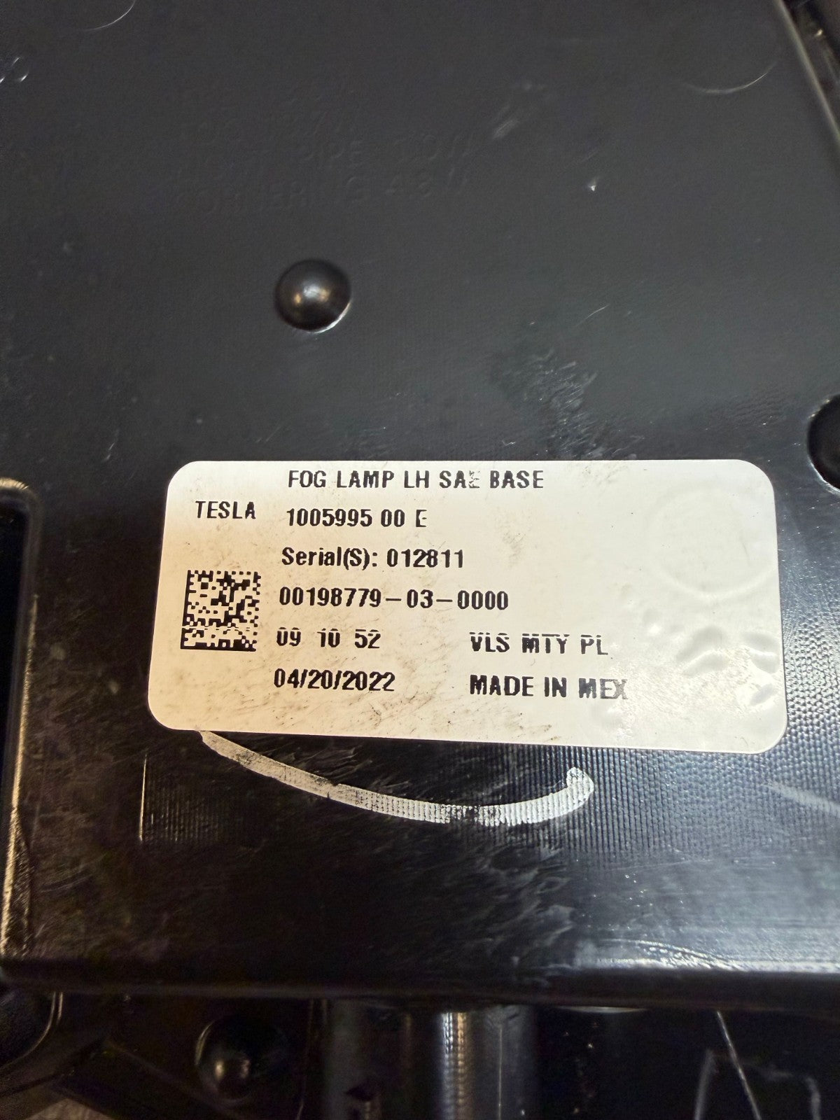 2012-2020 TESLA MODEL S LEFT DRIVER FOG LAMP 1005995-00-E