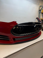 2012-2016 Tesla Model S Front Bumper Cover Complete W/ Lights OEM 1017415-00-C