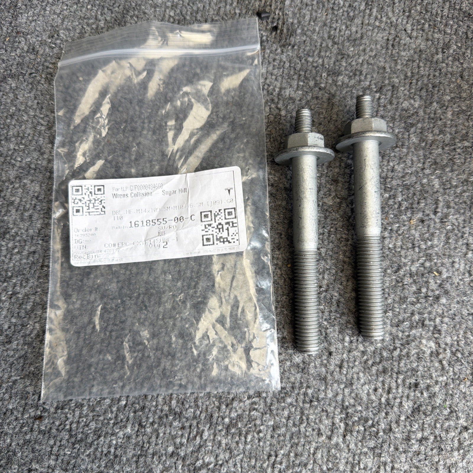 2012-2023 OEM Tesla S-X Rear Subframe Bolt M14x103 M10x16 1618555-00-C