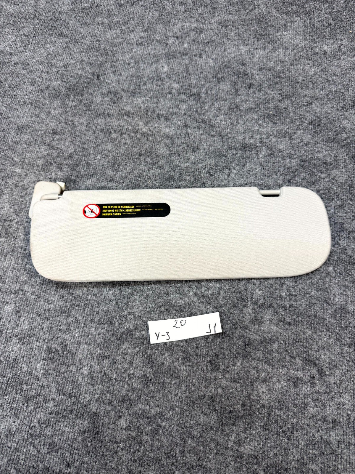 2020 - 2024 TESLA MODEL Y FRONT RIGHT SIDE SUNVISOR SUN VISOR OEM, 1490406-01-B