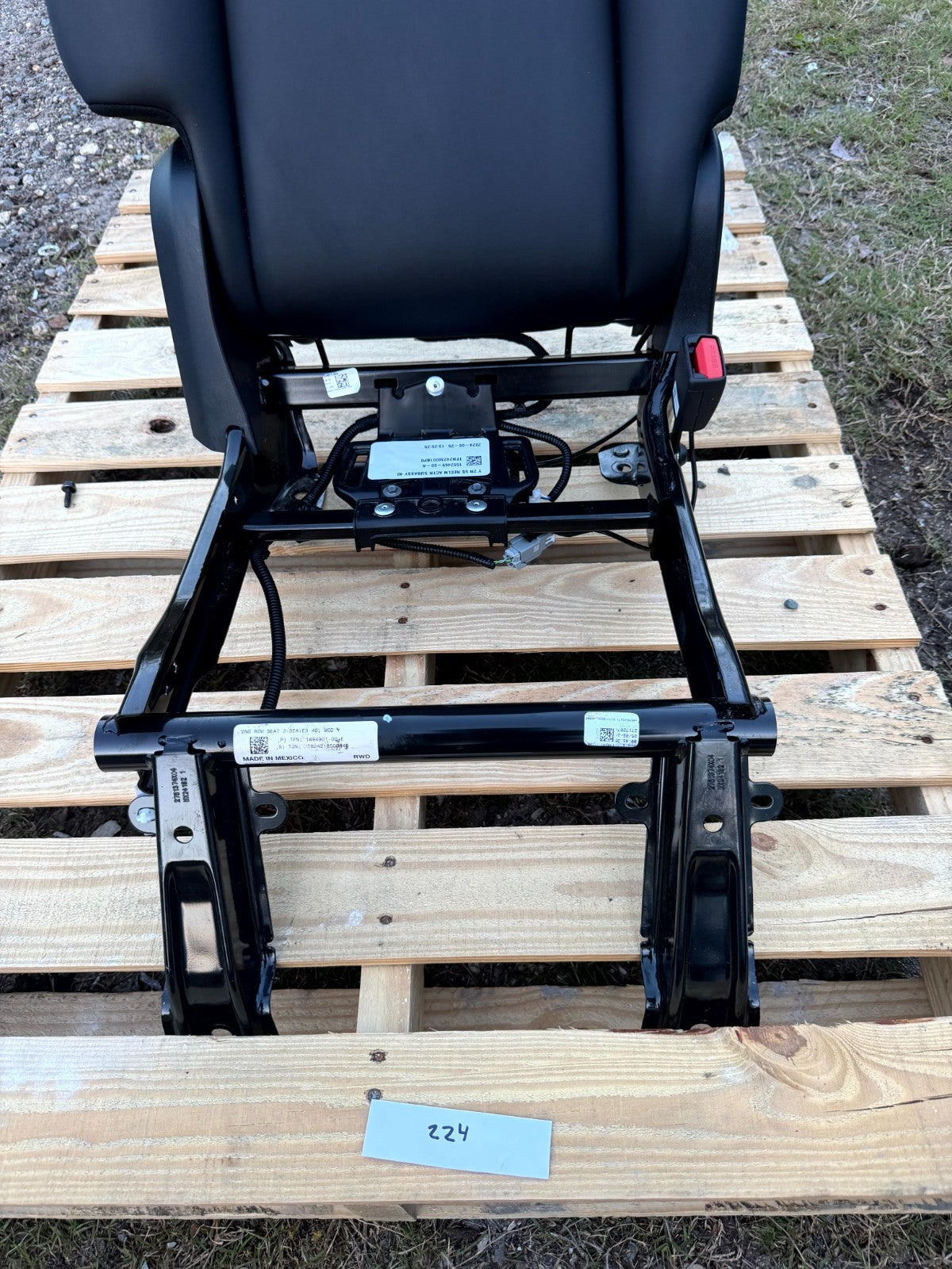 2020-2023 TESLA MODEL Y REAR RIGHT UPPER SEAT CUSHION W/ FRAME OEM, 1494901-00-E