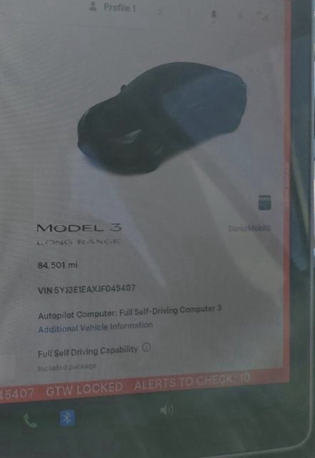 17-20 Model 3 HV Battery Pack Long Range RWD 1104424-10-J
