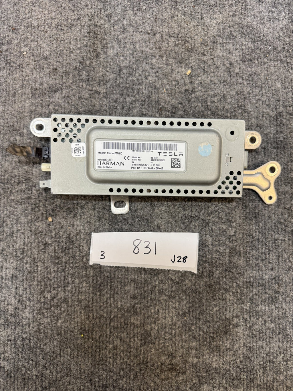 2017 – 2023 TESLA MODEL 3 CHARGING PORT COMPUTER MODULE UNIT OEM, 1092755-99-D