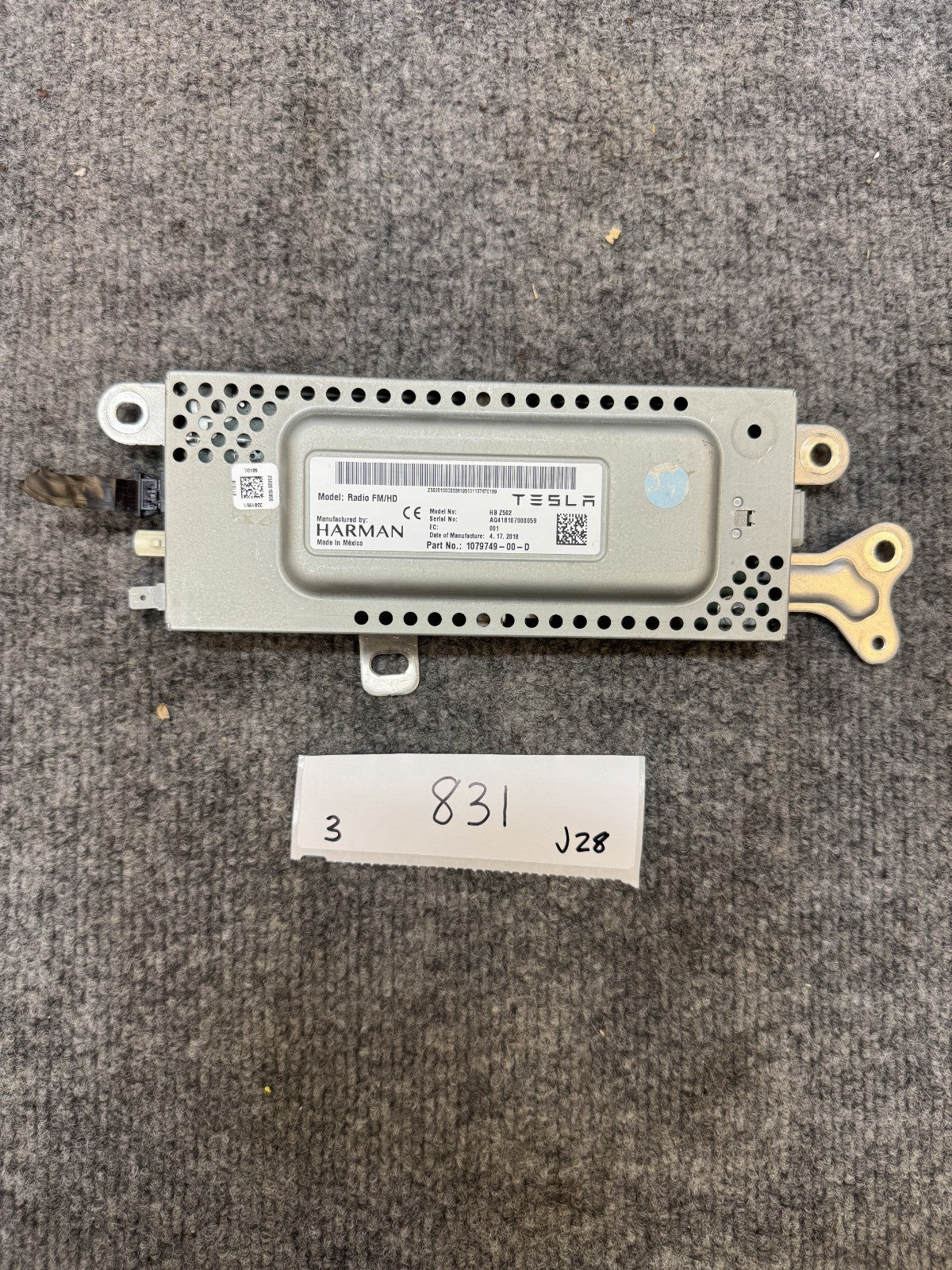 2017 – 2023 TESLA MODEL 3 CHARGING PORT COMPUTER MODULE UNIT OEM, 1092755-99-D