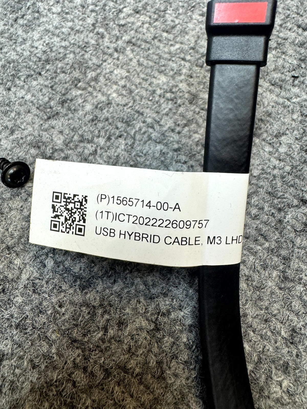 2017 - 2023 TESLA MODEL 3 USB HYBRID CABLE WIRE WIRING HARNESS OEM, 1565714-00-A