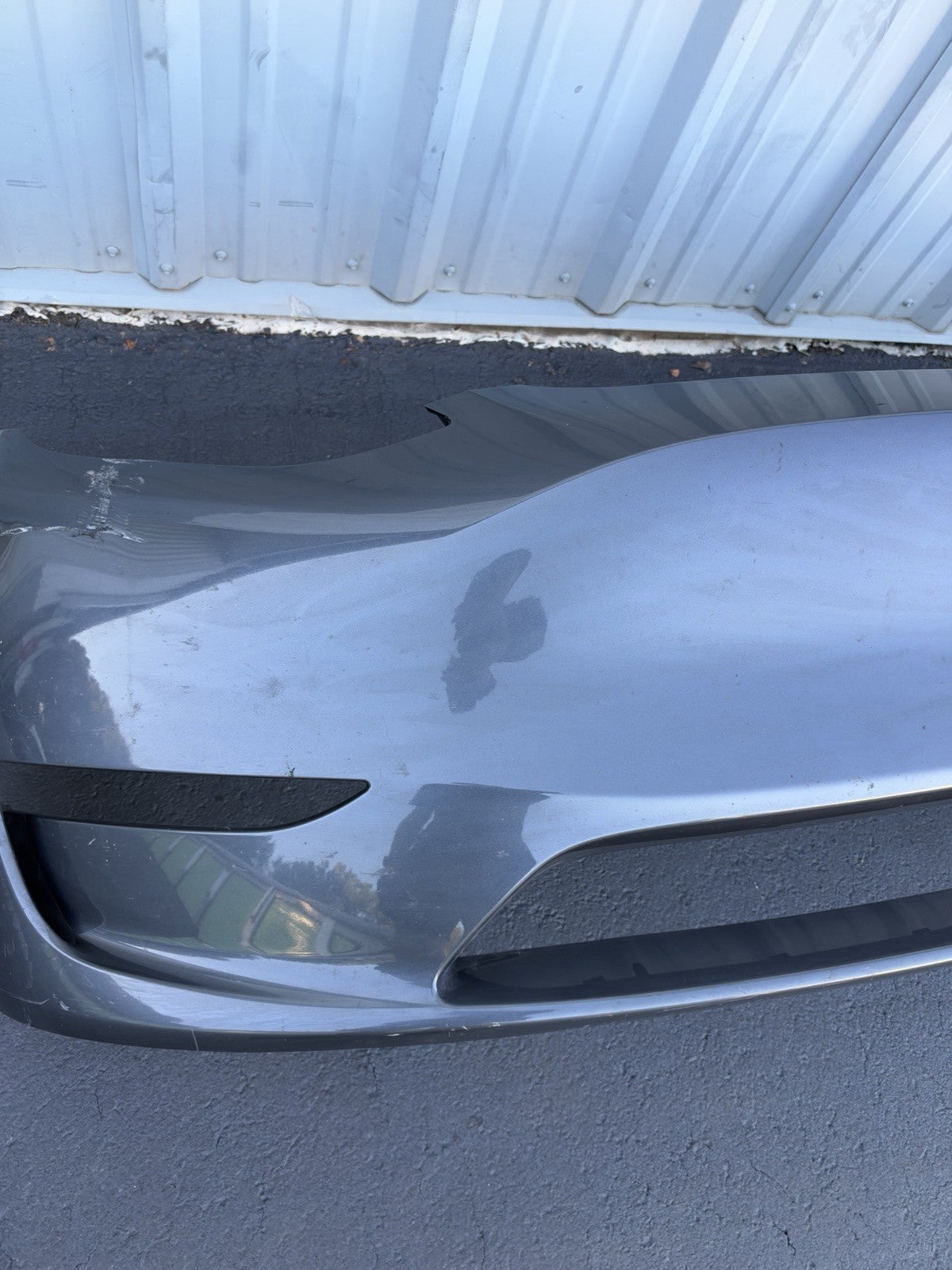 Front Bumper Cover Grey 2022-2024 Tesla Model Y 149738-TX-B OEM
