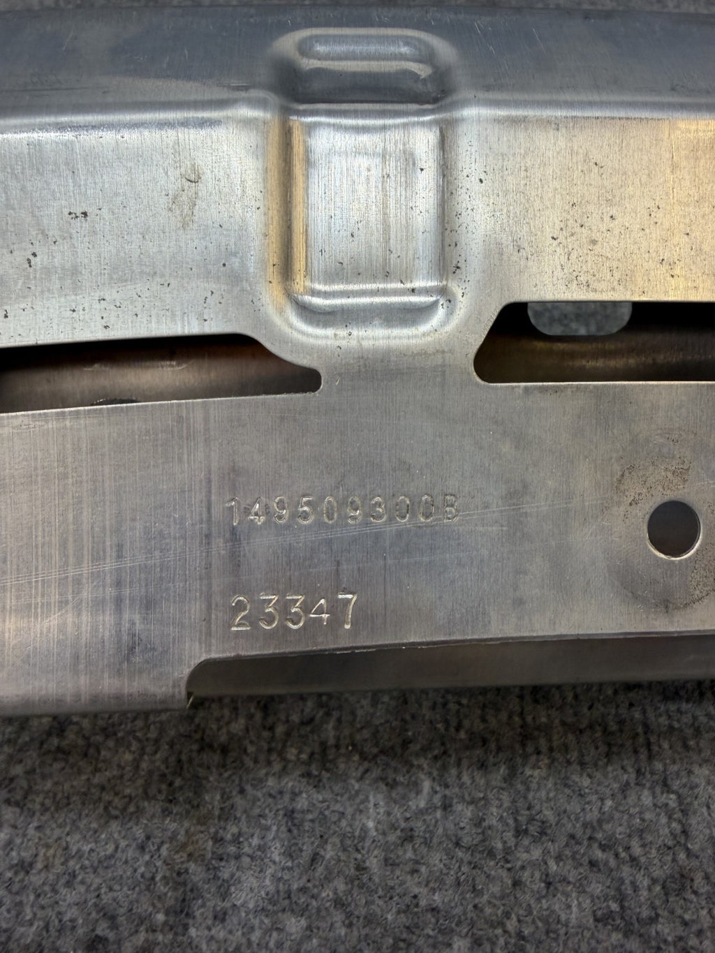 2020-2024 TESLA MODEL Y FRONT UPPER BUMPER SUPPORT BAR BRACKET OEM, 1495093-00-B
