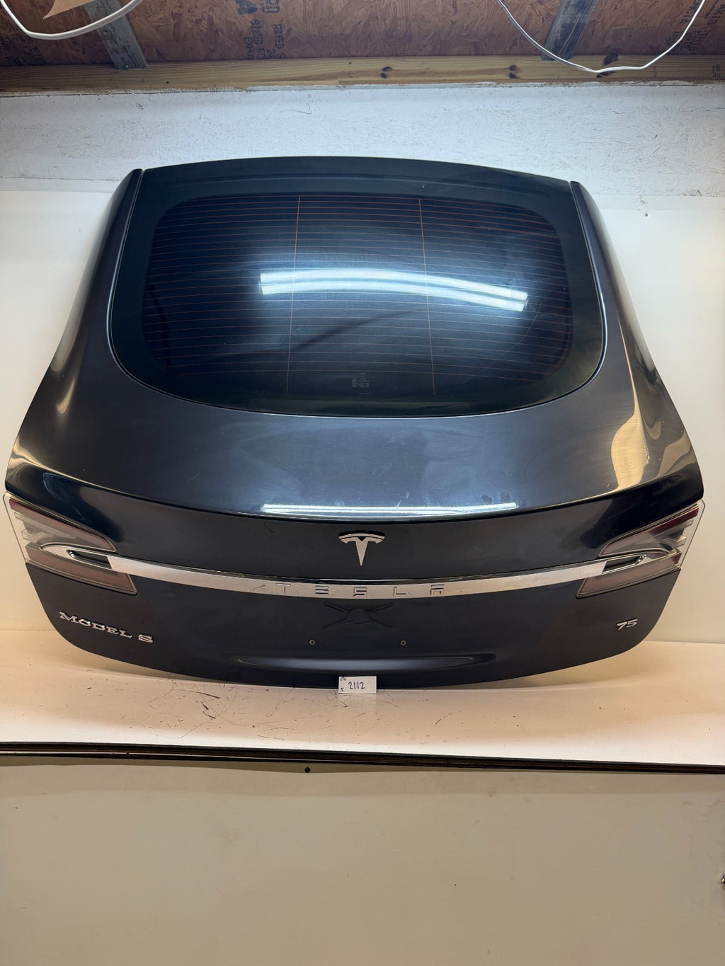 2016-2020 Tesla  Model S Liftgate Trunk Lid Tailgate Hatch Shell Black w/ Glass