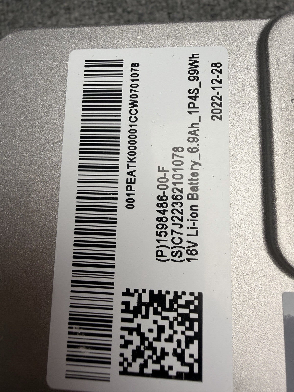 NEW OEM Tesla Model 3/Y/S/X 16V Li-Ion Battery 1598486-00-F