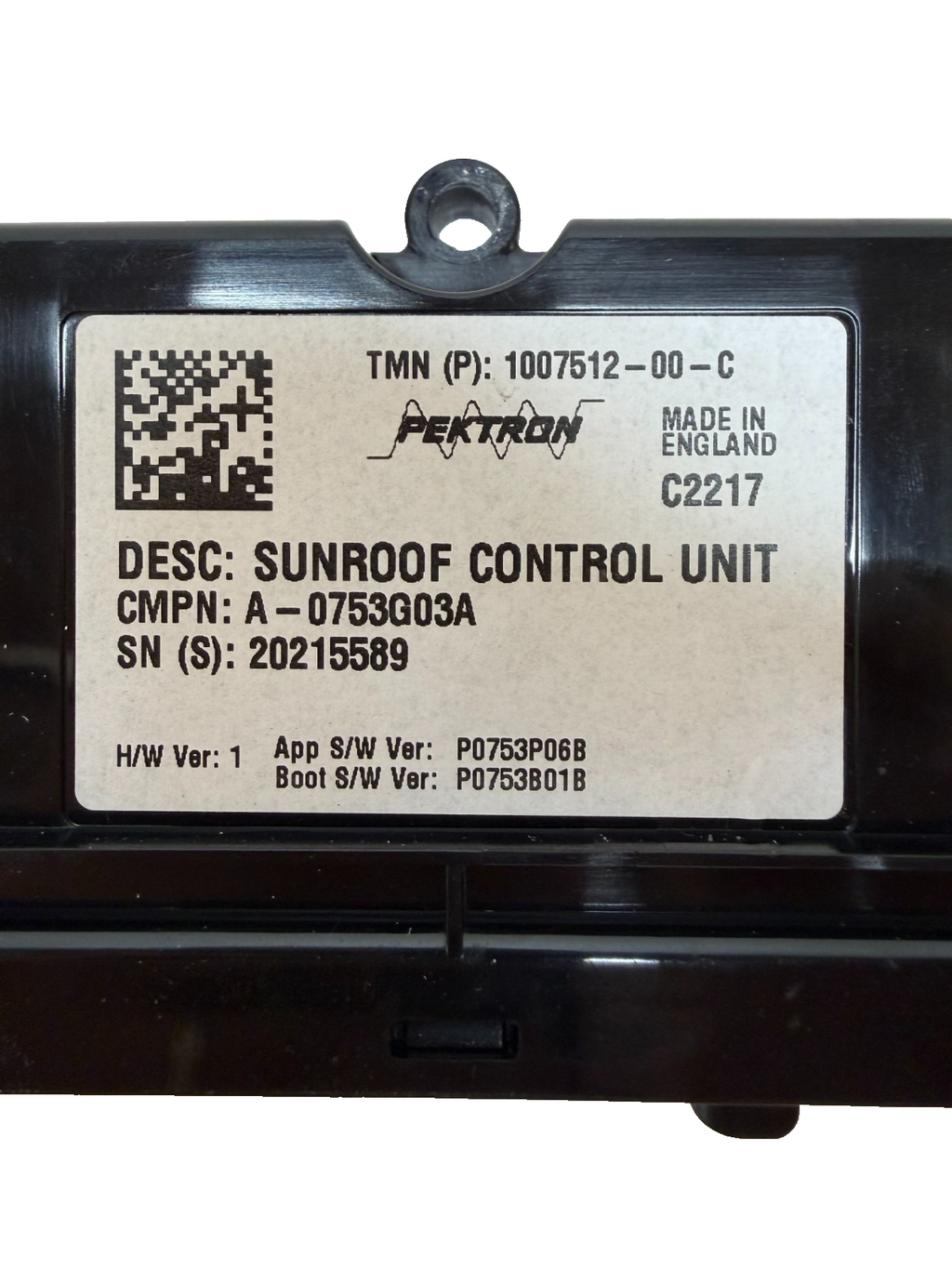 2016-2020 Tesla Model S Sunroof Controller Moon Roof Control Module 1007512-00-C
