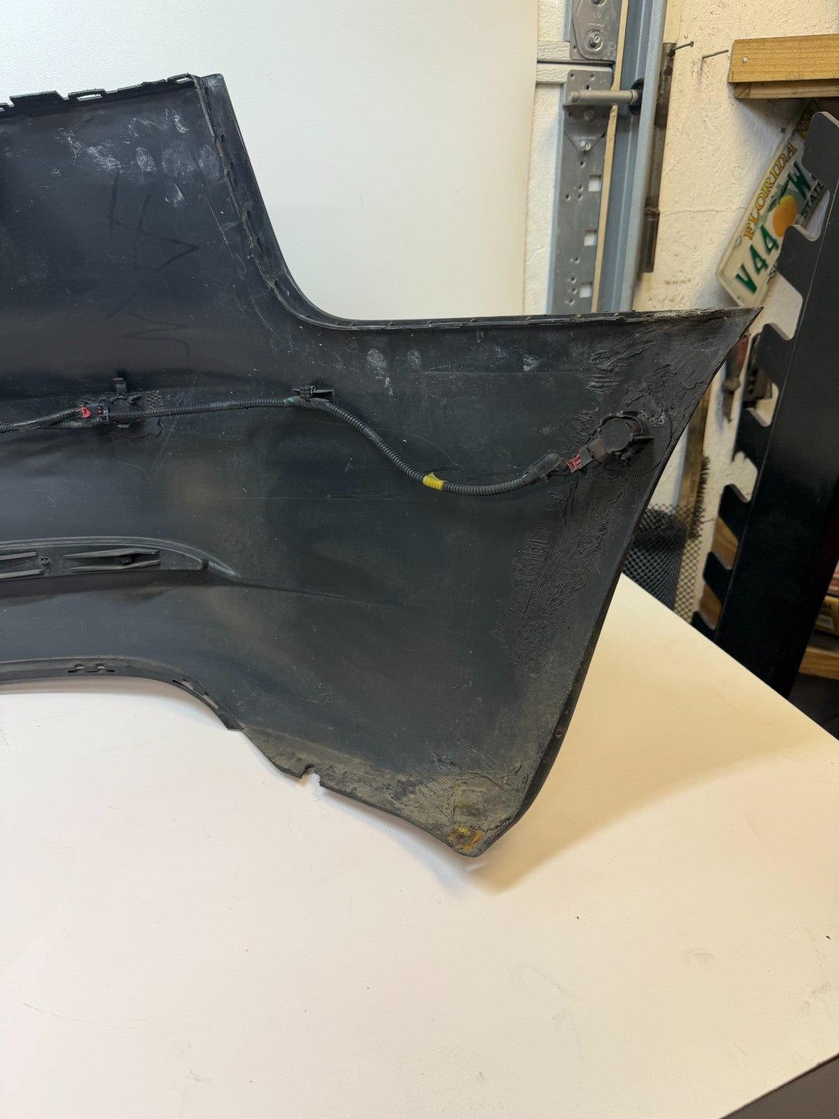 2017-2023 Tesla Model 3 M3 Rear Bumper Cover with Park Assist Sensor Black
