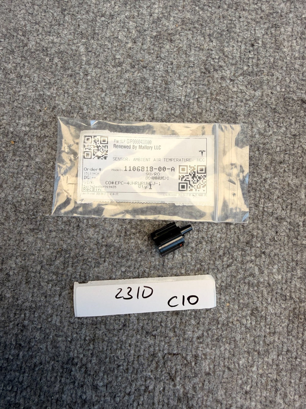 2017-2023 MODEL 3 HVAC AC HEATER TEMPERATURE AMBIENT SENSOR 1106818-00-A