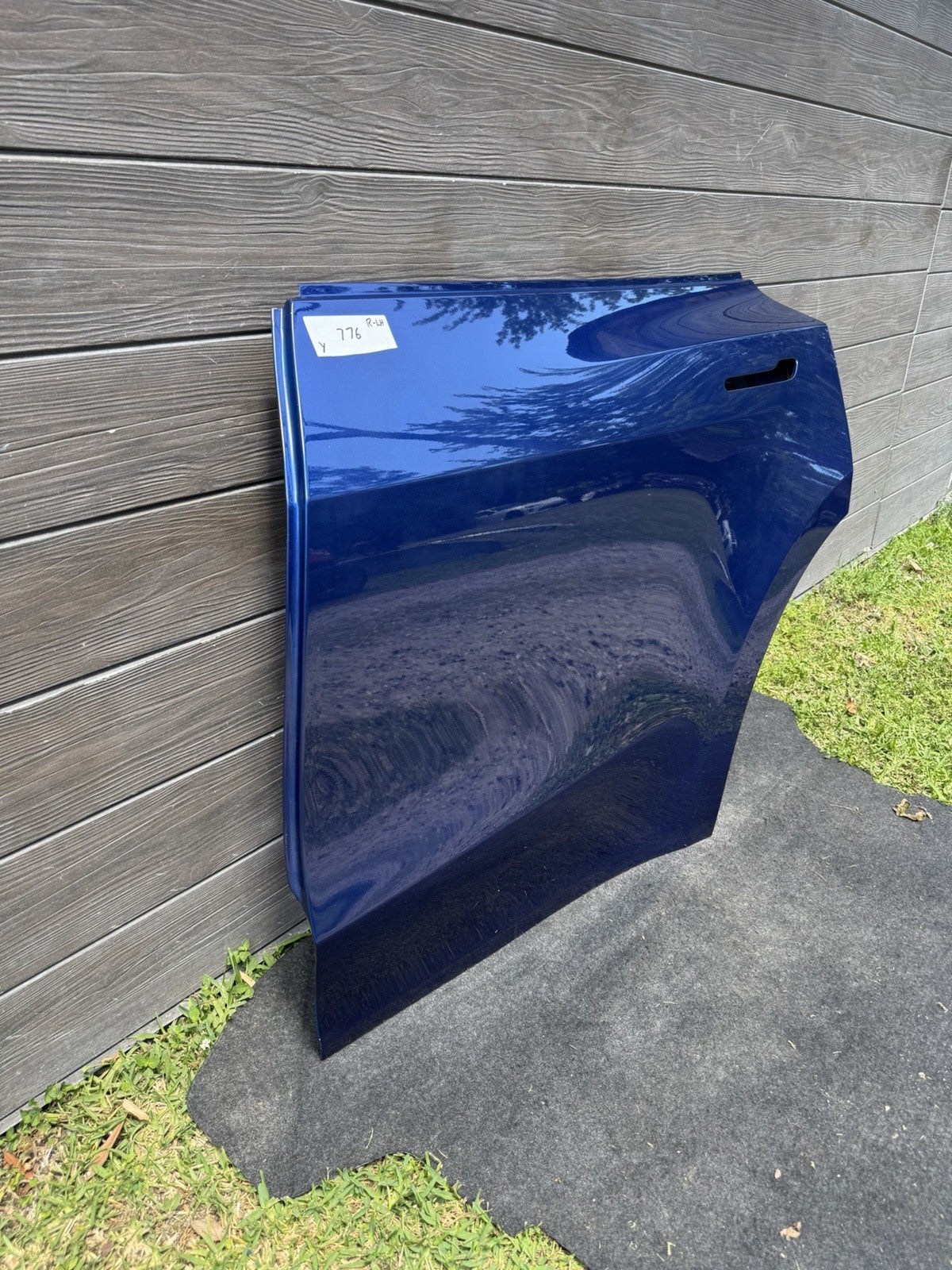 20-26 Tesla Model Y MY Rear Driver Side Door Shell Panel Left LH OEM Blue