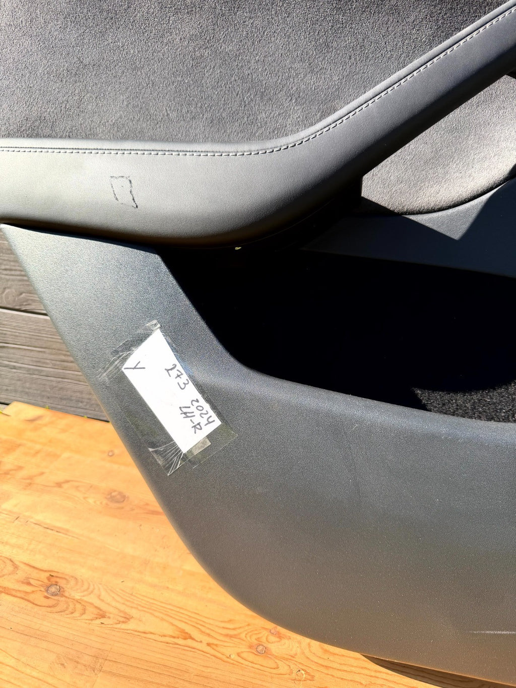 2020 - 2024 TESLA MODEL Y REAR LEFT DOOR TRIM COVER PANEL OEM, 1997296-00-D