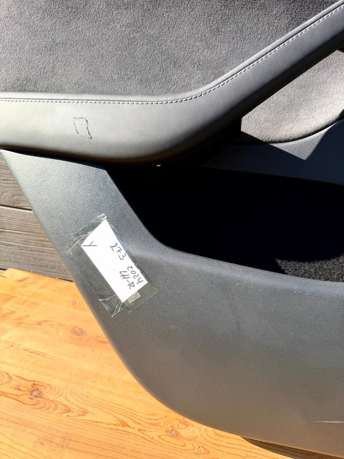2020 - 2024 TESLA MODEL Y REAR LEFT DOOR TRIM COVER PANEL OEM, 1997296-00-D