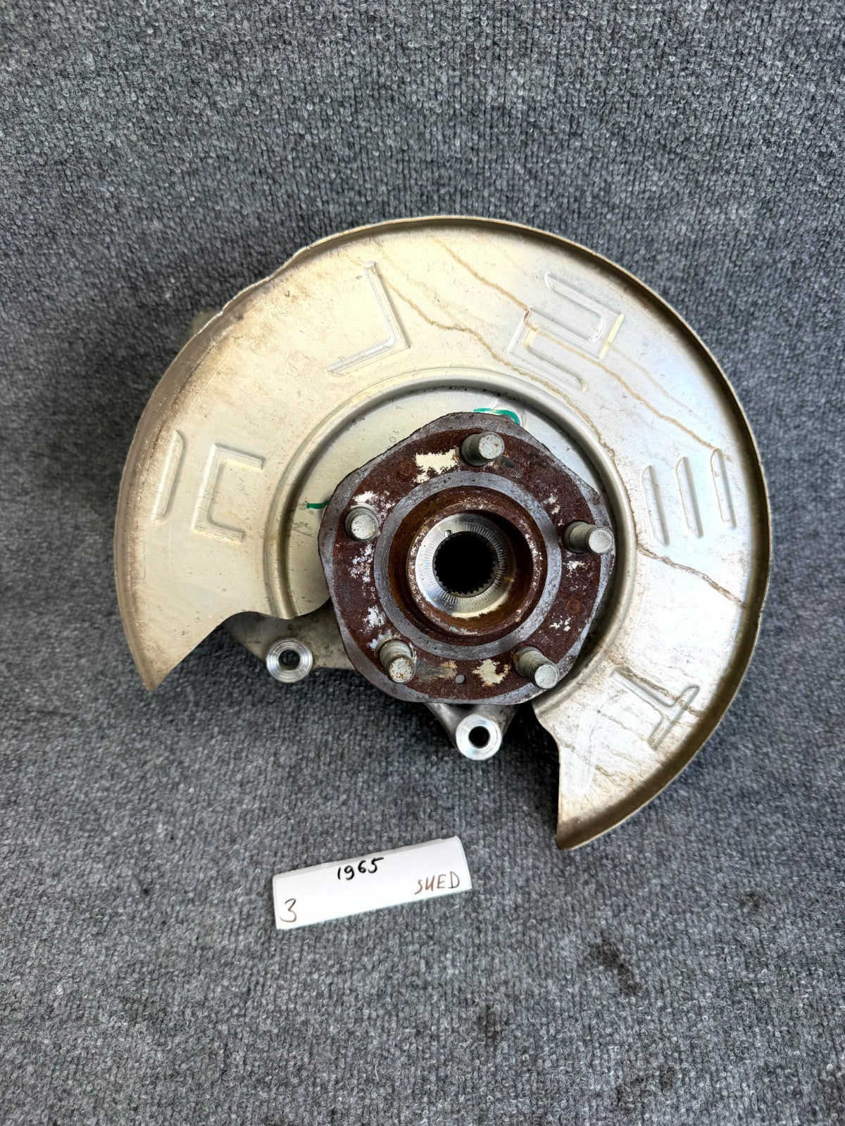 2017 – 2023 TESLA MODEL 3 REAR LEFT SUSPENSION KNUCKLE SPINDLE OEM, 1044411-00-F