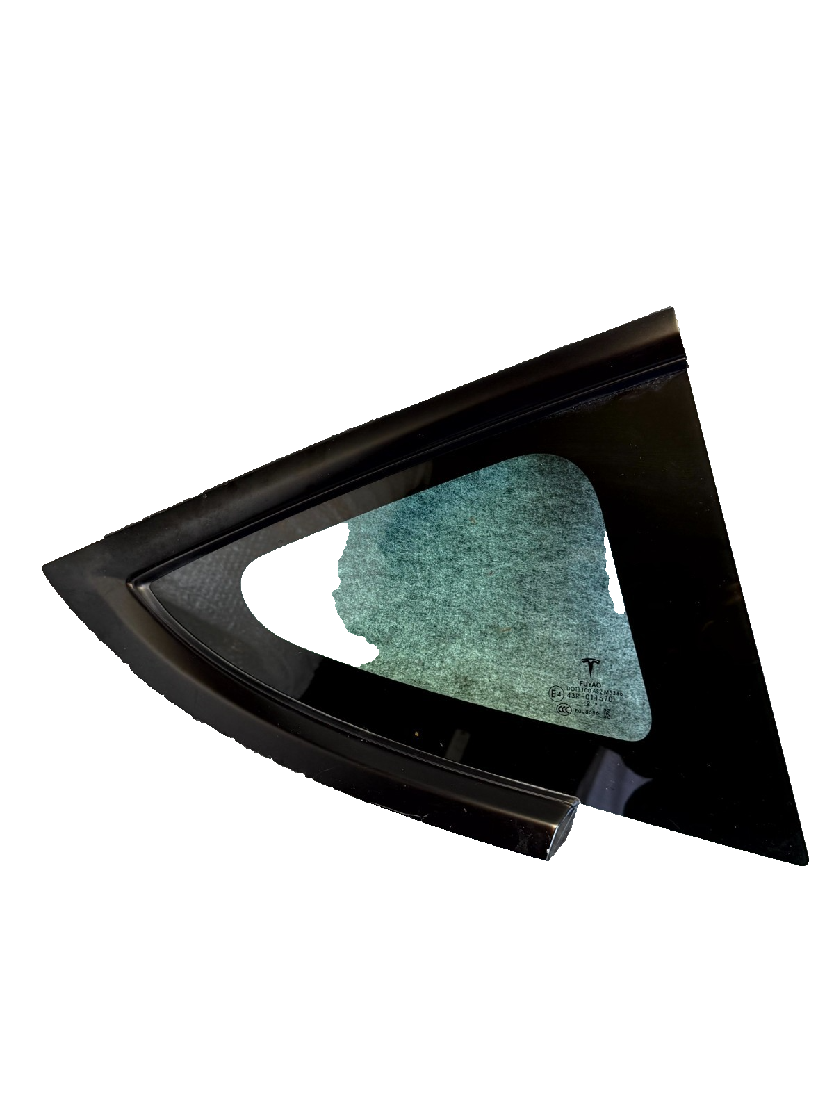 ♦️17-23 TESLA MODEL 3 REAR RIGHT QUARTER WINDOW GLASS W/ MOLDING OEM, 43R-011570