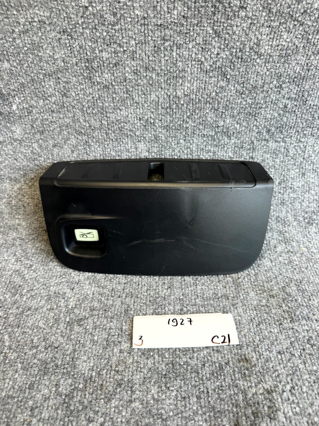 2017-2023 TESLA MODEL 3 FRONT TRUNK CLOSEOUT SWITCH TRIM COVER OEM, 1555579-00-B