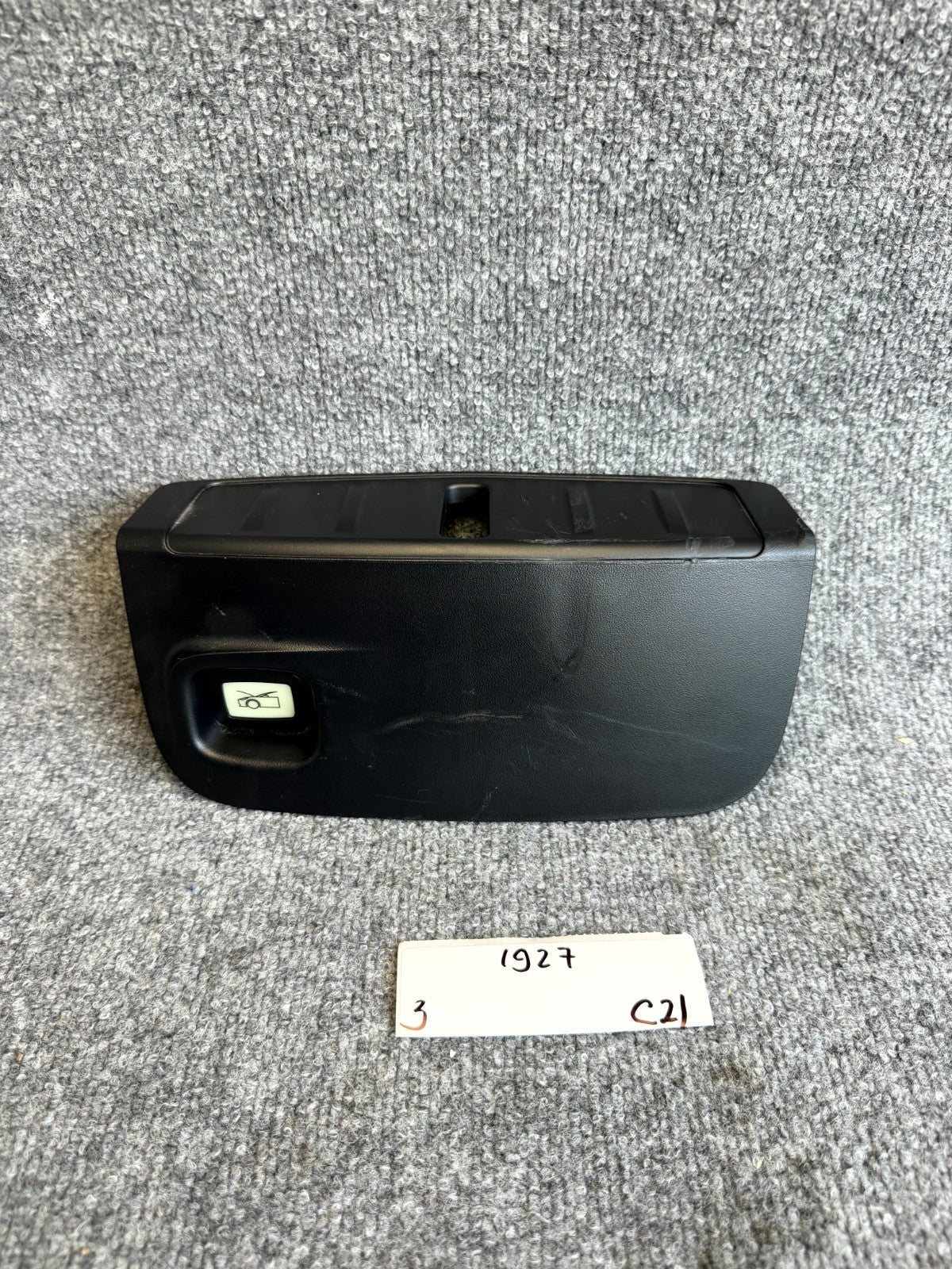 2017-2023 TESLA MODEL 3 FRONT TRUNK CLOSEOUT SWITCH TRIM COVER OEM, 1555579-00-B