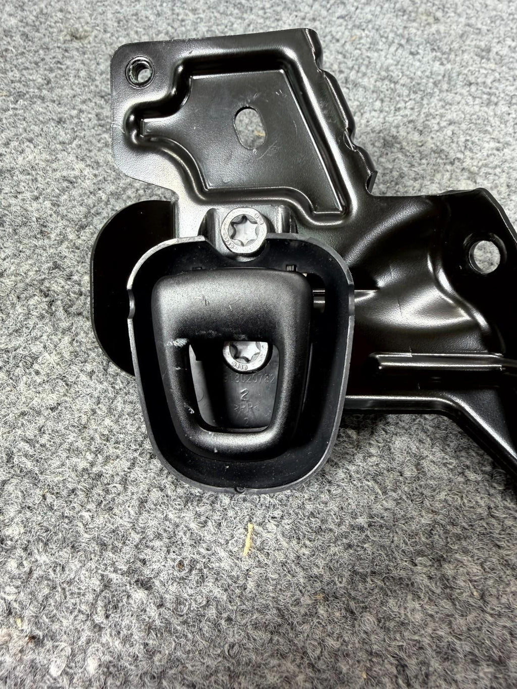 16-20 Tesla Model X Right Side Trunk Cargo Tie Down Hook Bracket OEM, 110144500A