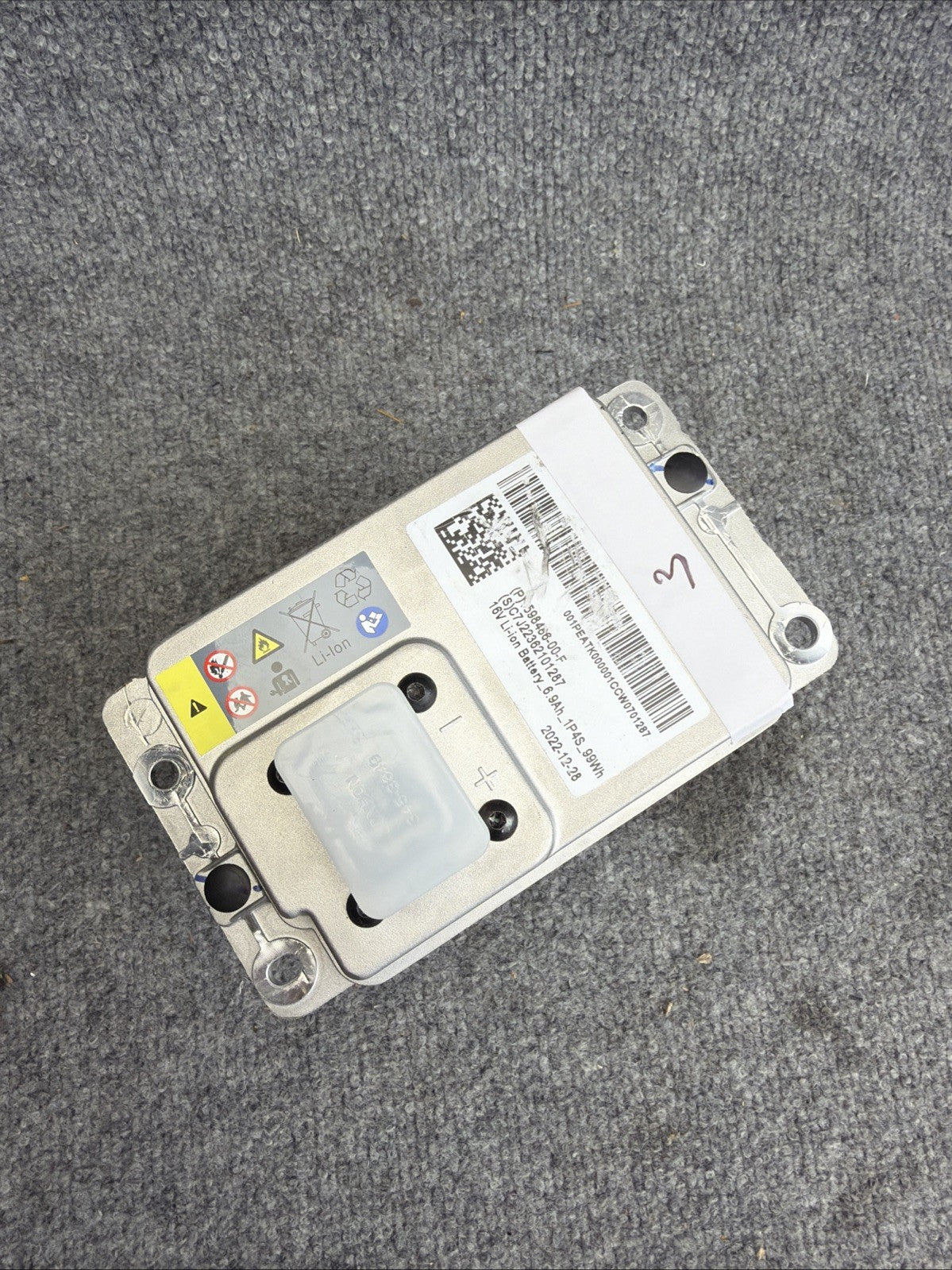 2017-2025 Tesla Model 3 Y S X 16V Li Ion Battery Assembly 1598486-00-F