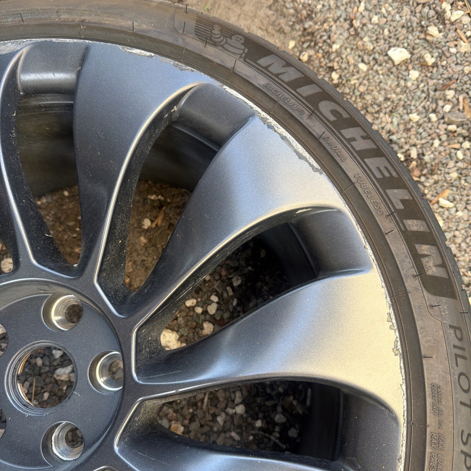 2020- 2024 Tesla Model Y MY Wheel Rim 21x10.5J 48MM 11-Spokes OEM 1188227-00-B