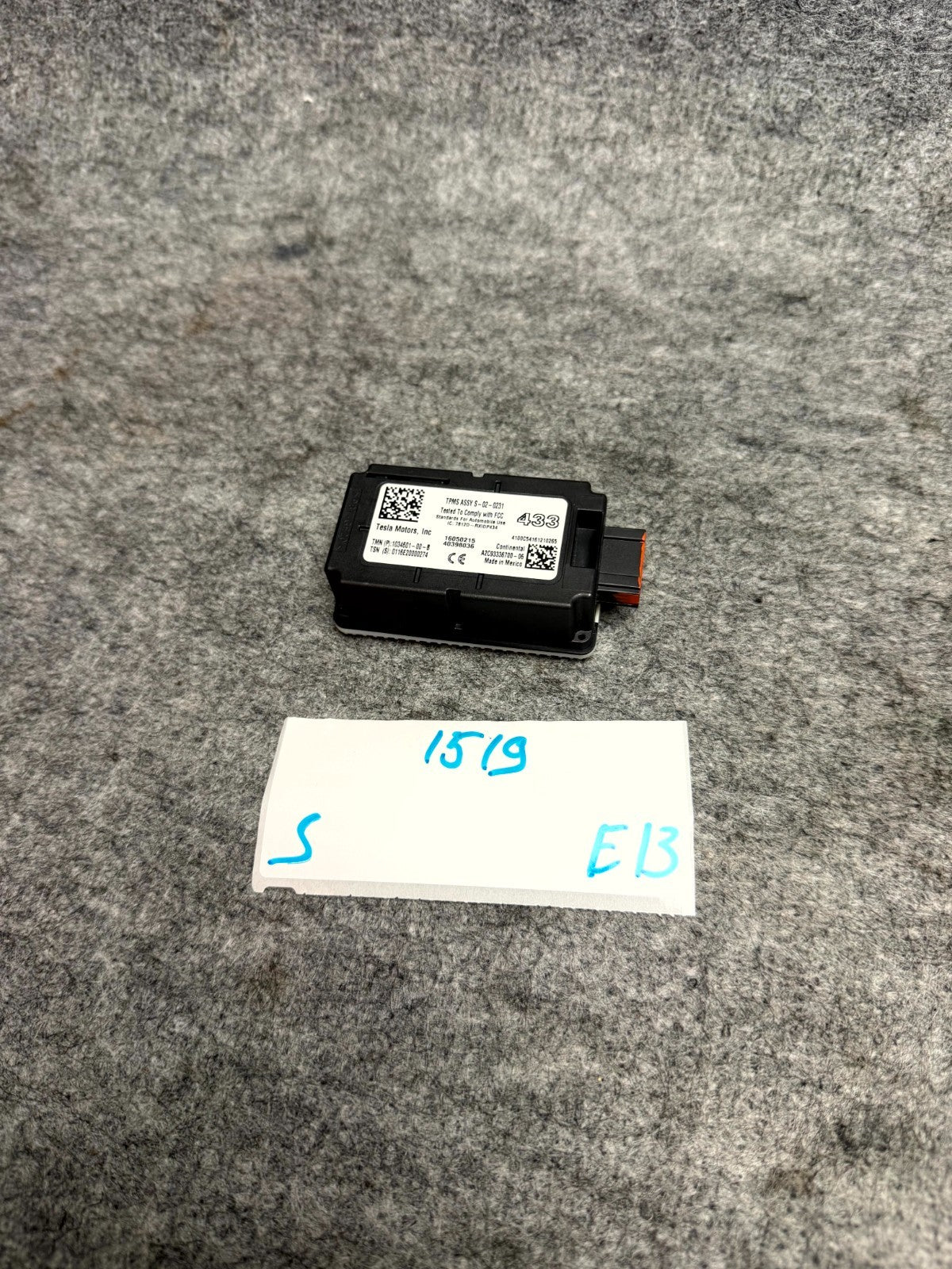 ♦️12-20 TESLA MODEL S TIRE PRESSURE MONITOR SENSOR MODULE TPMS OEM, 1034601-00-B
