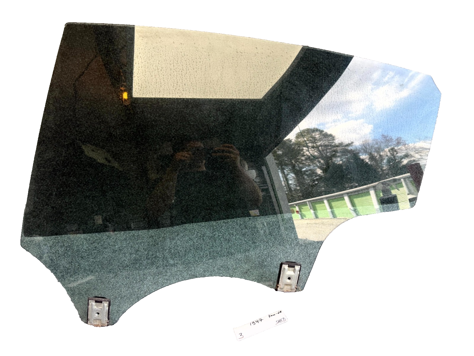 2017-2023 TESLA MODEL 3 REAR LEFT DOOR SHELL PANEL WINDOW GLASS OEM, 43R-014529