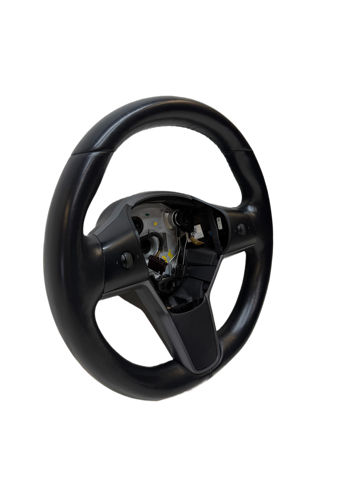 2016-2020 Tesla Model 3 Y Steering Wheel Leather Black 1085682-00-B