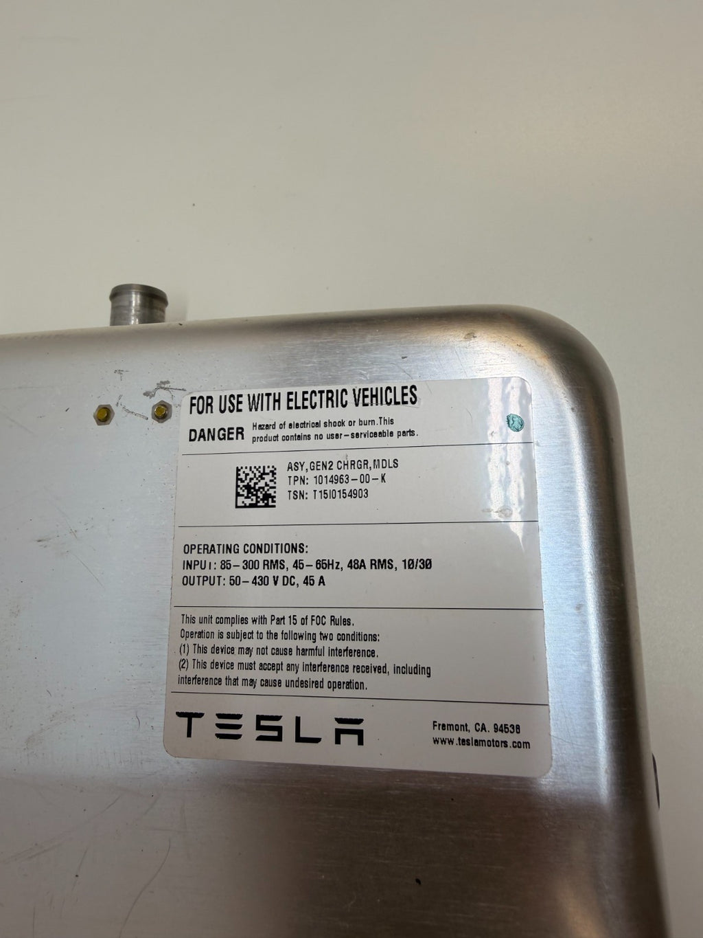 2014 Tesla Model S Onboard Charger Module Charging Unit GEN2 1014963-00-K