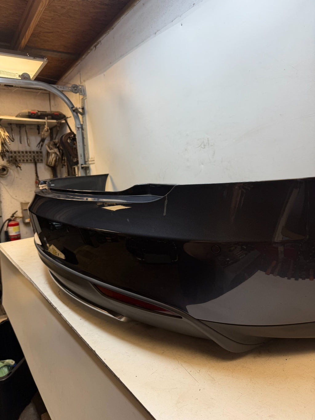 2012 - 2015 TESLA MODEL S REAR BUMPER COVER FASCIA OEM 6008179-00-D