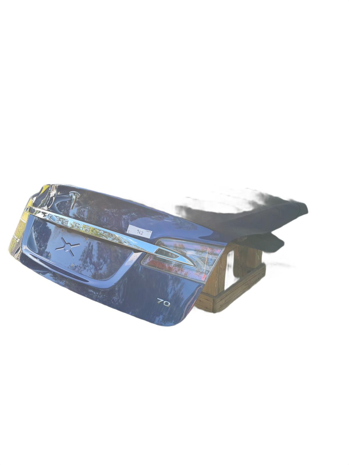 12-20 Tesla Model S Rear Trunk Lid Hatch Tail Lights Blue OEM