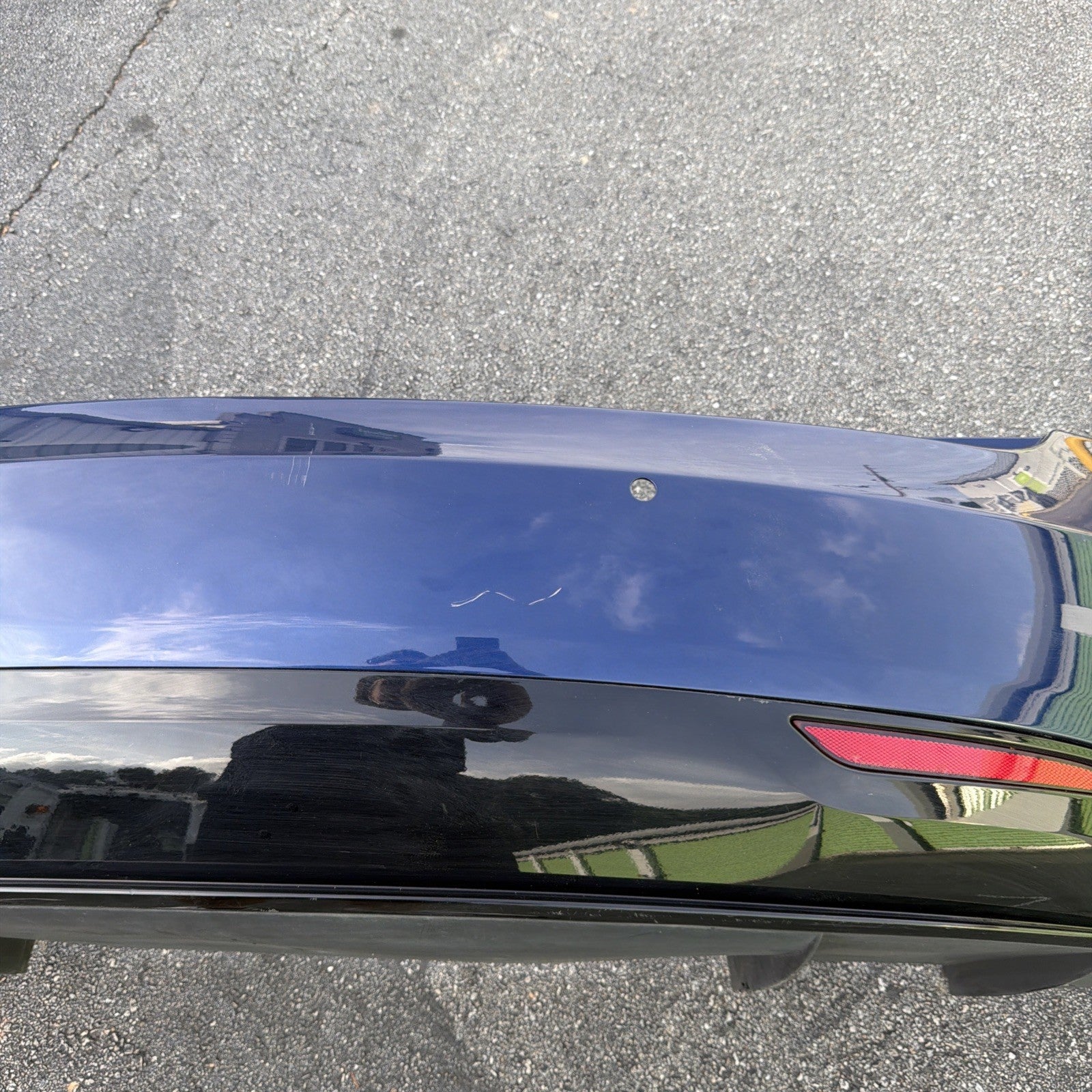 2016-2020 Tesla Model S Rear Bumper Cover w/ Park Sensor Holes Assy Blue PPSB